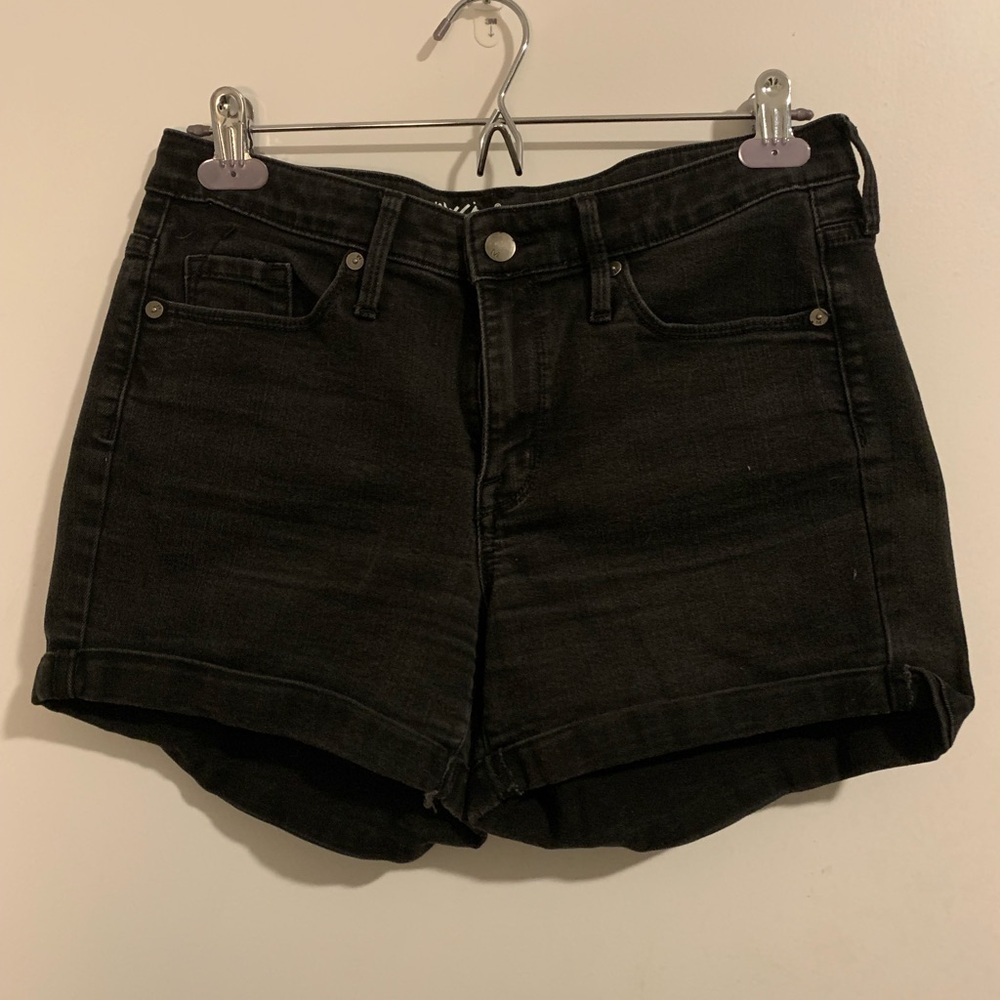 High Cut Black Denim Women's Booty Shorts